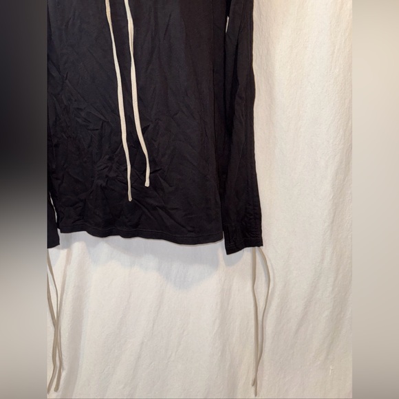 Brand New Jonny Cota Drawstring Long Sleeve Shirt In Black - Size Medium - Picture 5 of 13